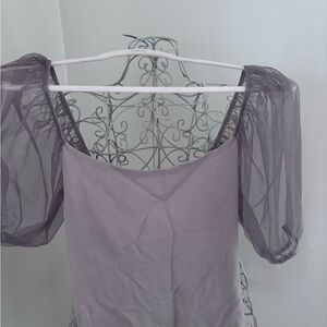 Free People Lavender Sheer Top